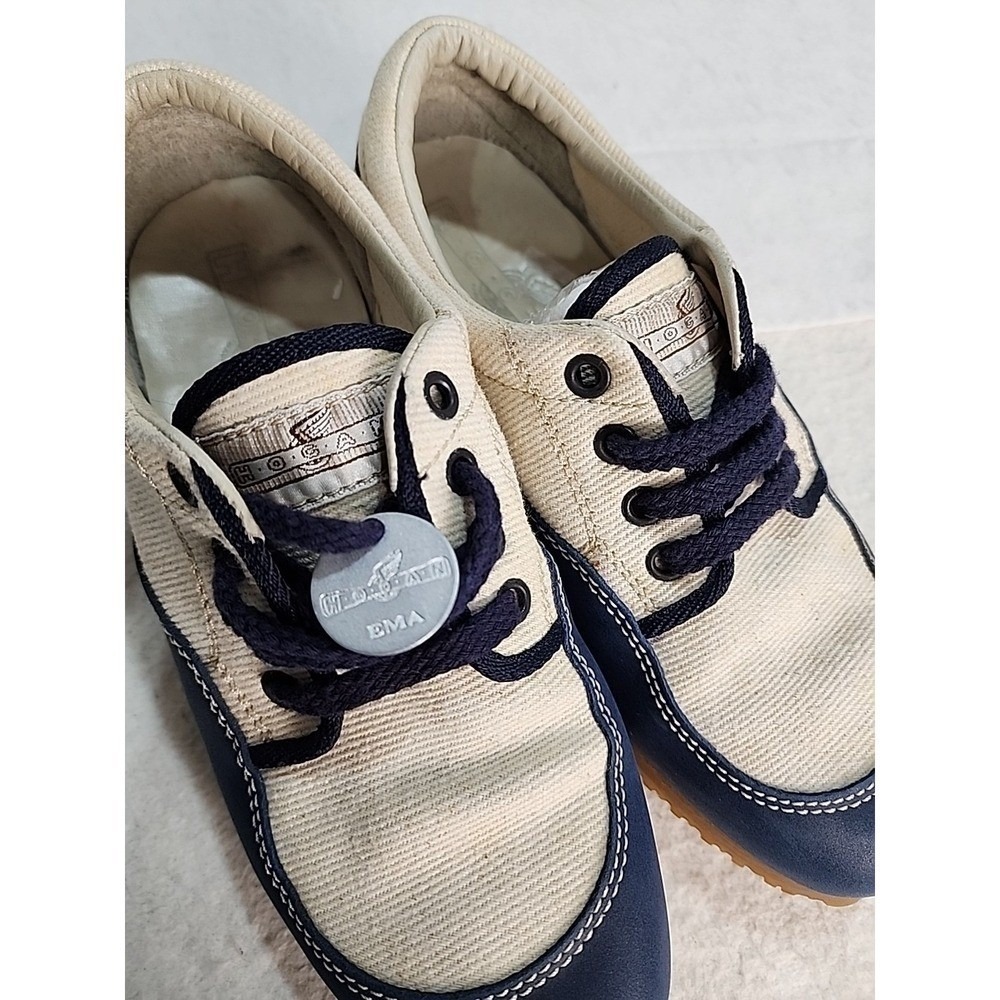 Hogan Ema Sneakers Women 7.5 Canvas Leather Luxury Italian Designer Classic - Picture 5 of 11